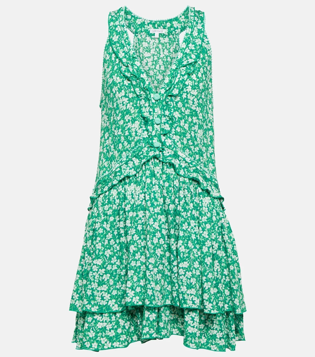 Poupette St Barth - Mae floral ruffle-trimmed minidress