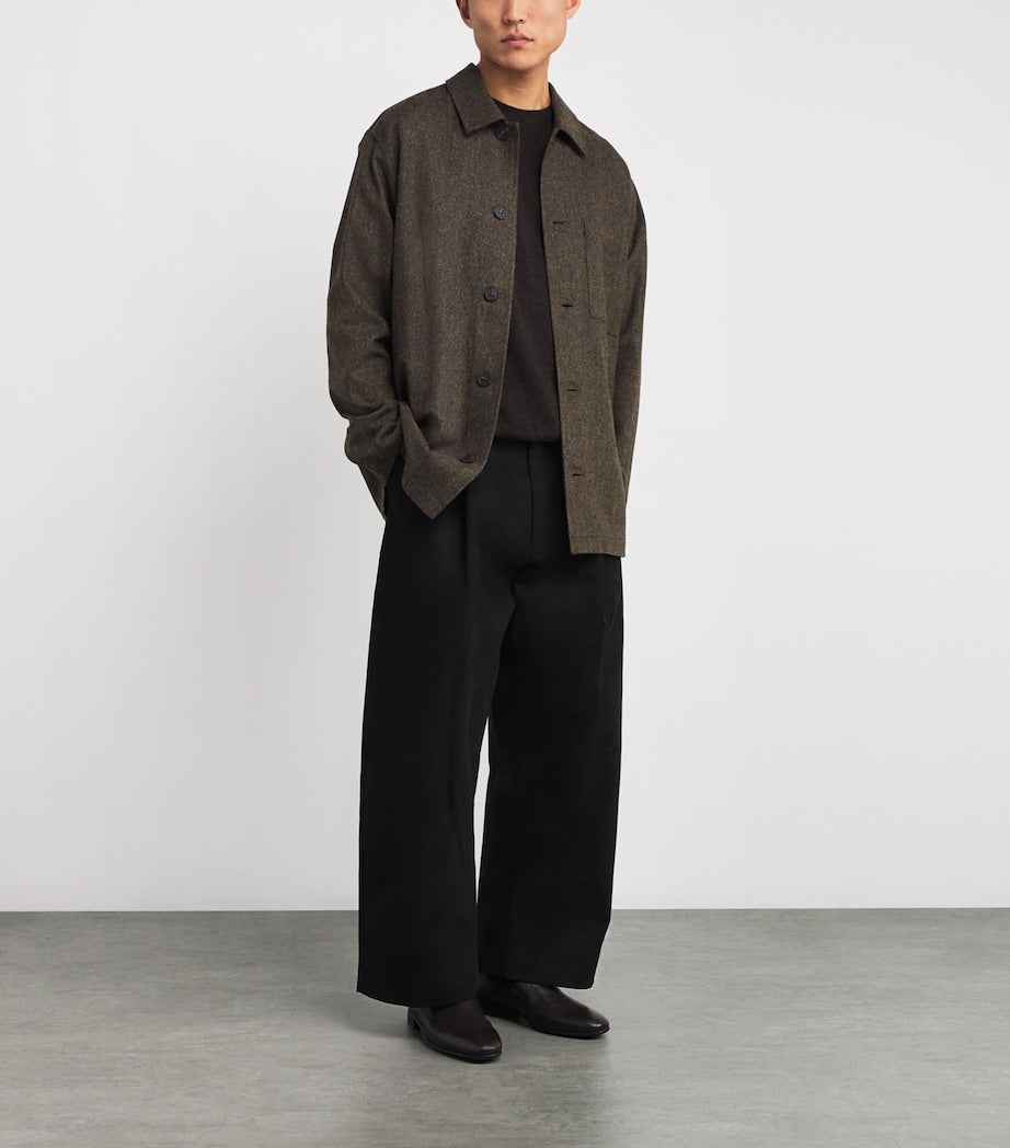 Yves Salomon Beige Wool-Cashmere Overshirt