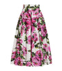 Floral Voluminous Pleated Skirt