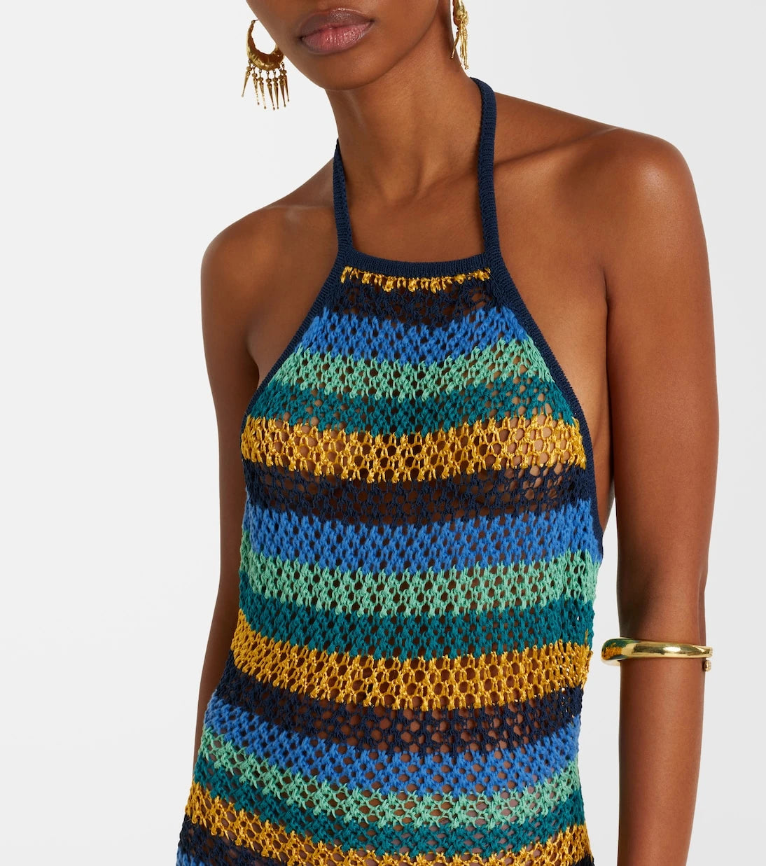 Etro - Striped cotton-blend maxi dress