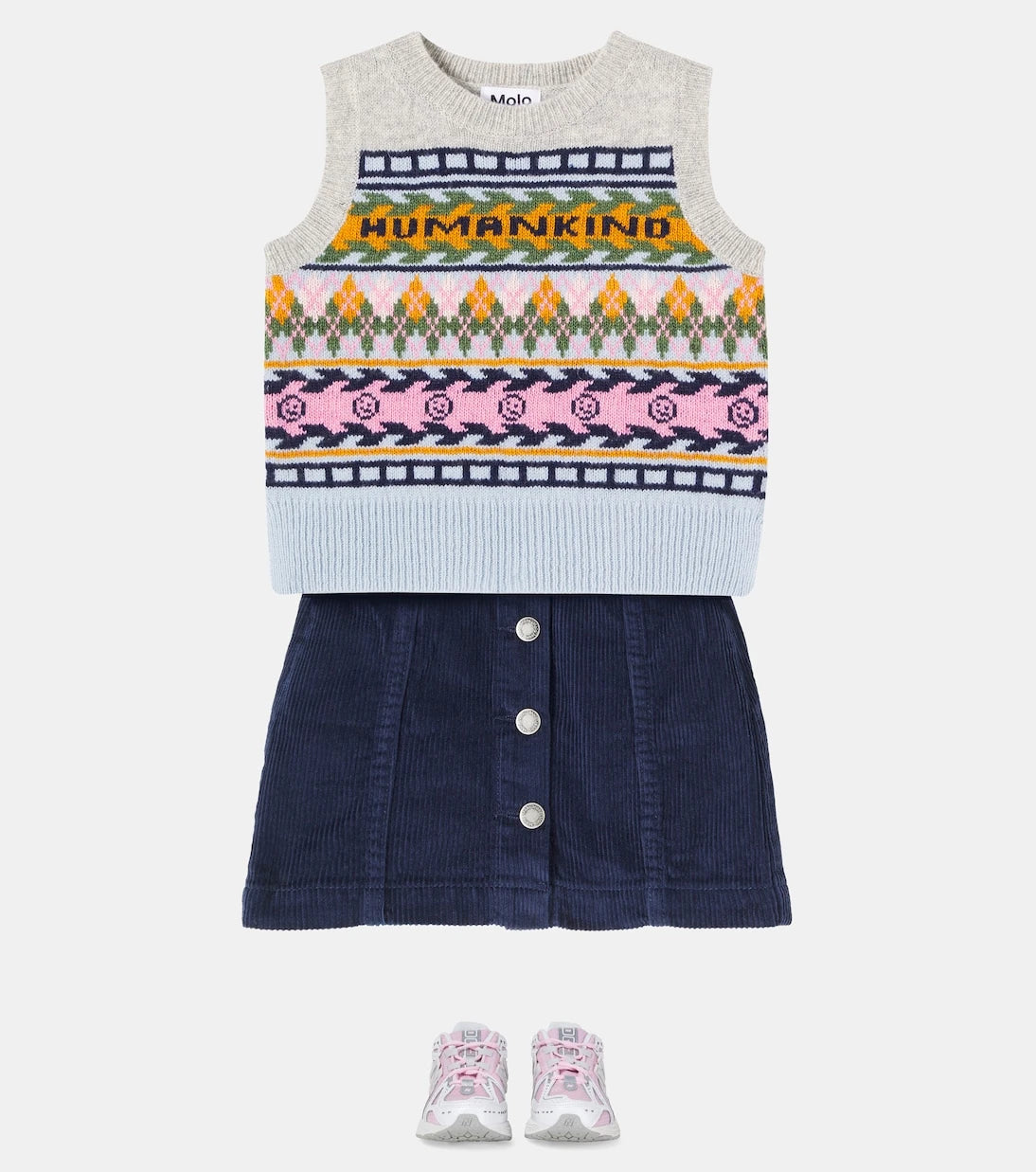 Molo - Grace argyle wool sweater vest
