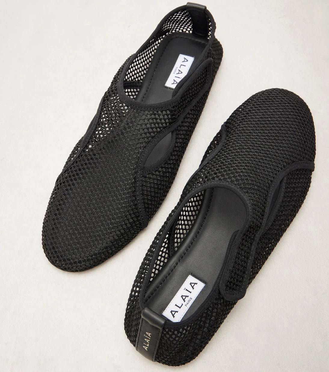 Alaïa - Fishnet slip-on shoes