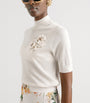 Dolce & Gabbana Multi Silk Flower-Appliqué Sweater