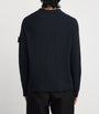 Stone Island Navy GHOST PIECE Virgin Wool Cable-Knit Sweater
