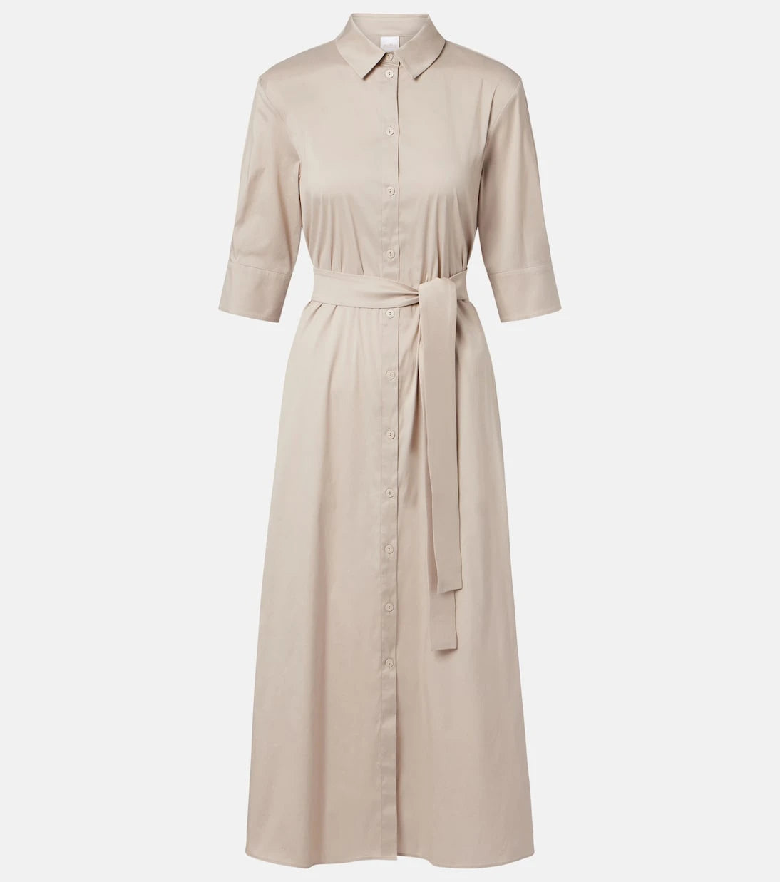 Max Mara - Cognac cotton-blend midi dress