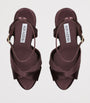 Aquazzura Brown Satin Divine Plateau Platform Sandals 130