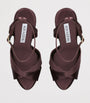 Aquazzura Brown Satin Divine Plateau Platform Sandals 130