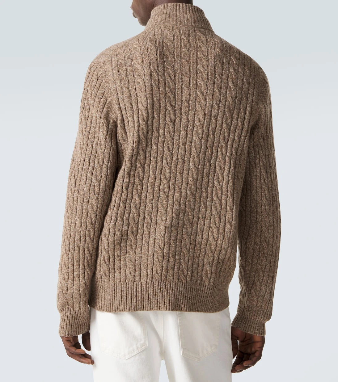 Loro Piana - سترة كشمير نصف سحاب بنمط الكابل