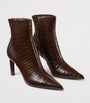 Jimmy Choo Frankie 85 Croc-Embossed Leather Ankle Boots