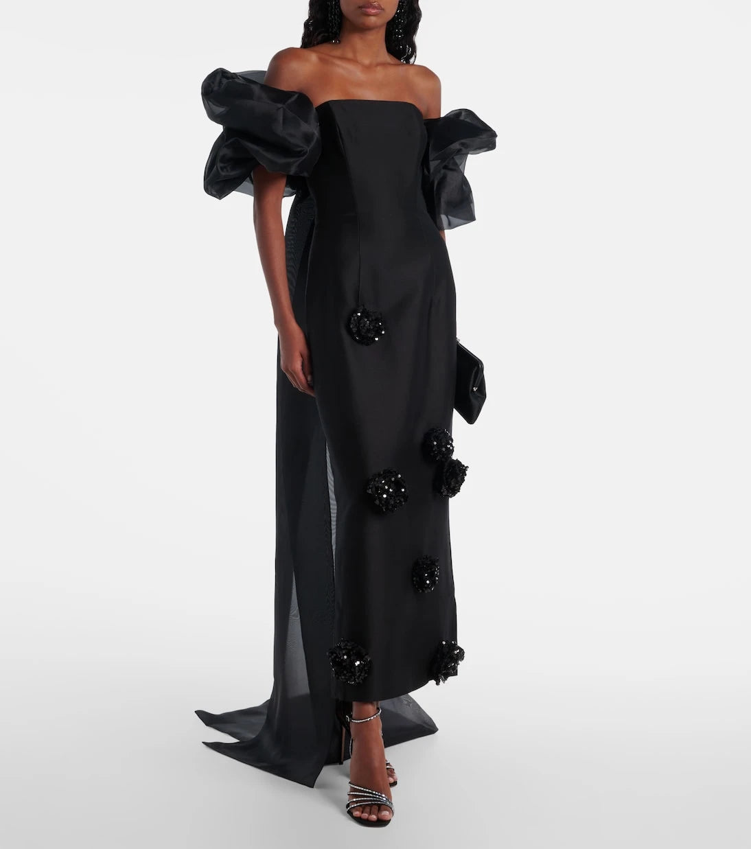 Leo Lin - Zayna sequined gown and cape set