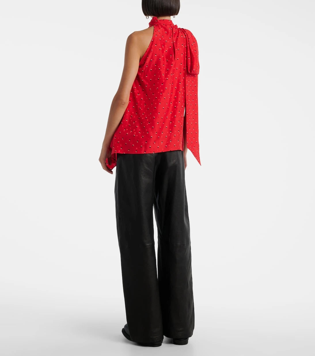Acne Studios - Sombana printed asymmetric silk top