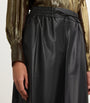 Yves Salomon Black Lambskin Wide-Leg Trousers