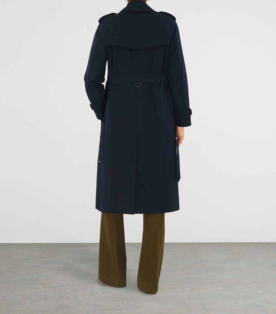 Blue Gabardine Long Waterloo Heritage Trench Coat