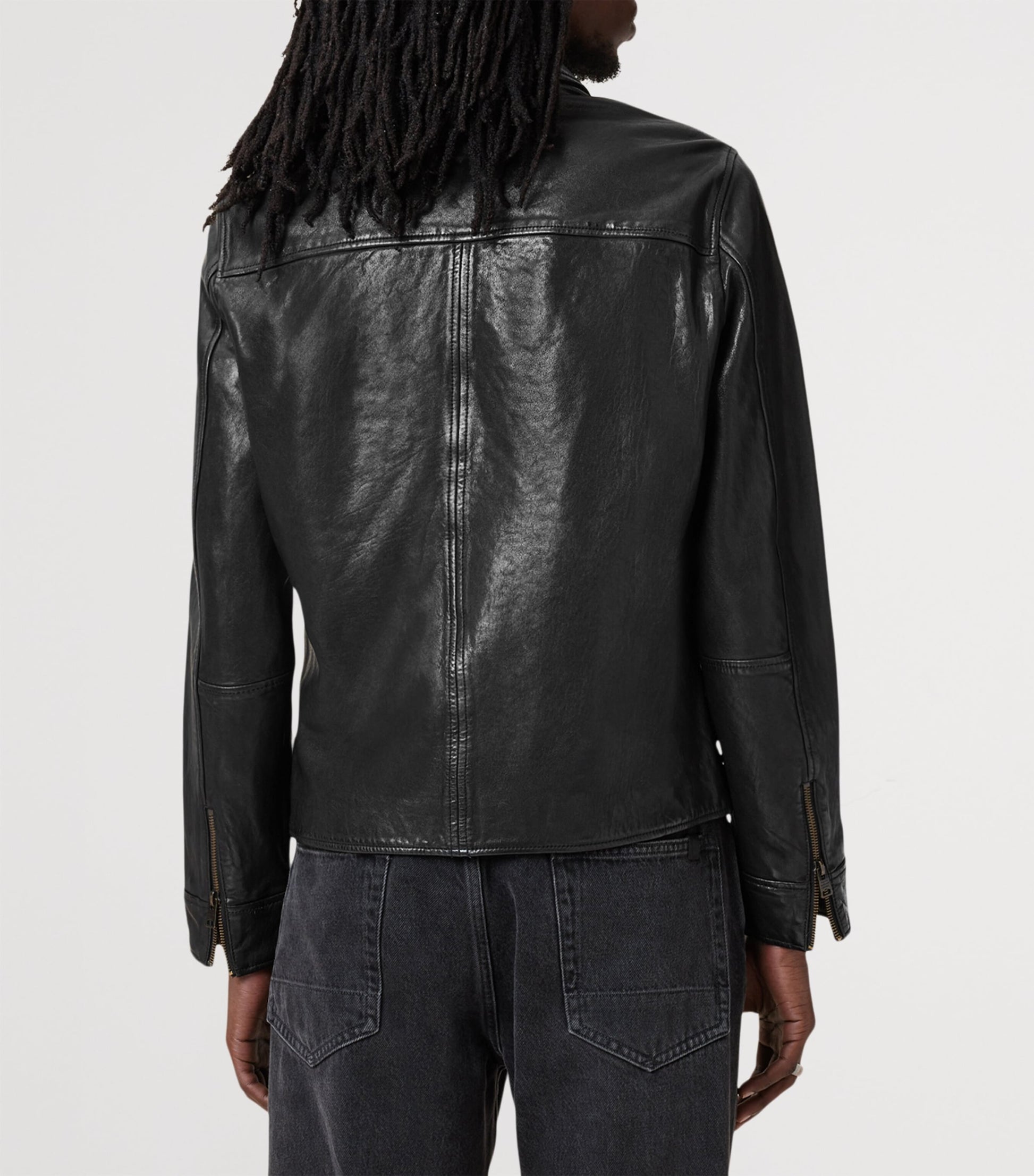 Black Leather Miller Jacket