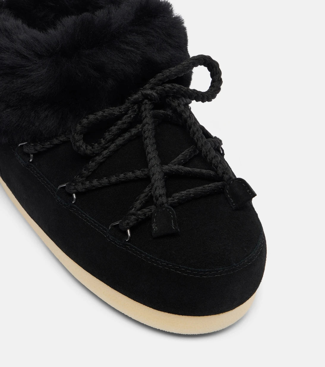 Moon Boot - EVX shearling-trimmed suede mules