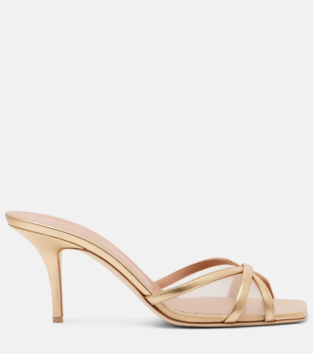 Malone Souliers - Perla 70 leather and mesh mules