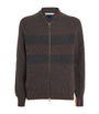 Barbour x Paul Smith Wool Stripe Zip-Up Cardigan RUSTIC