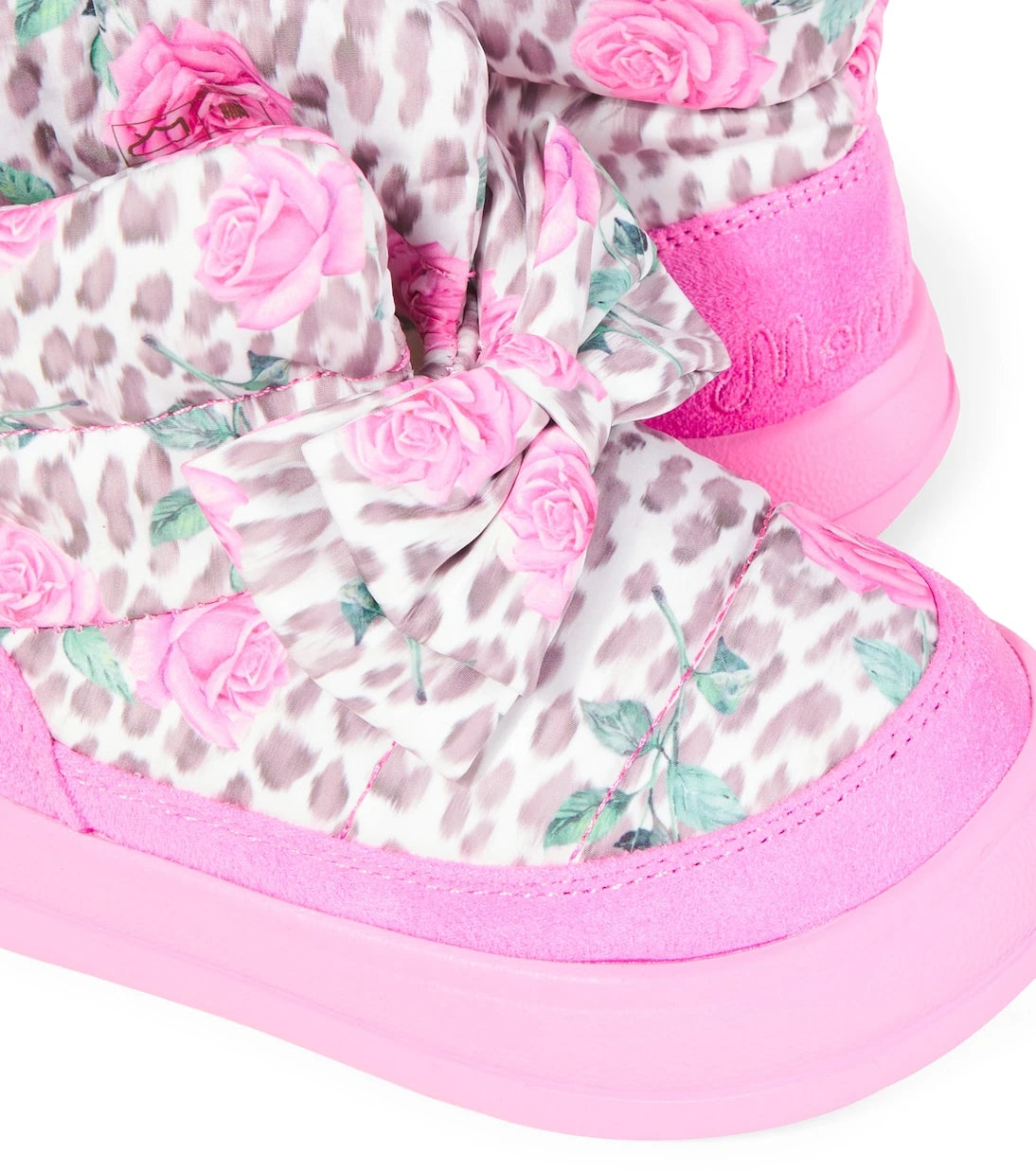 Monnalisa - Printed bow-detail boots