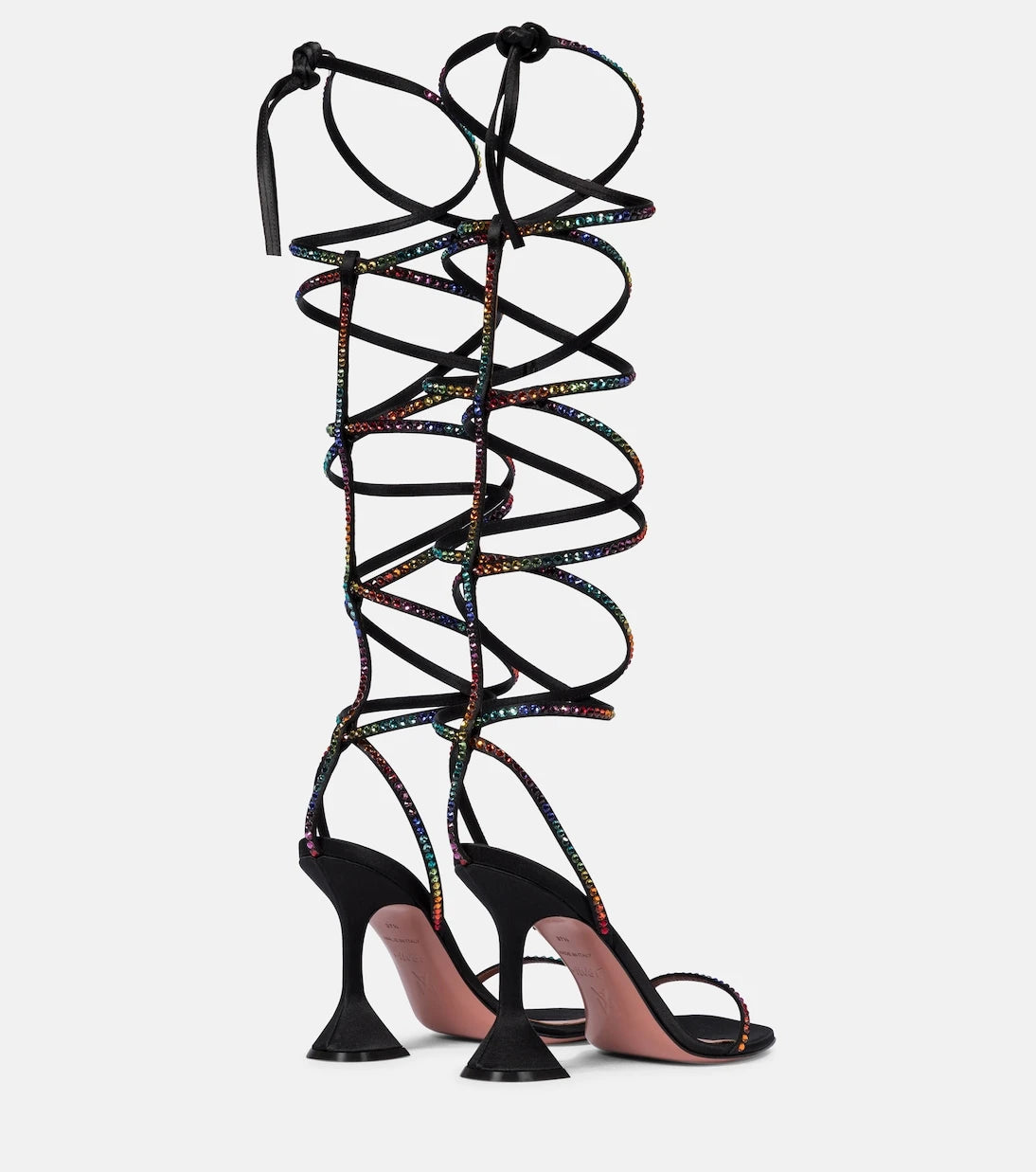 Amina Muaddi - x AWGE LSD embellished satin sandals