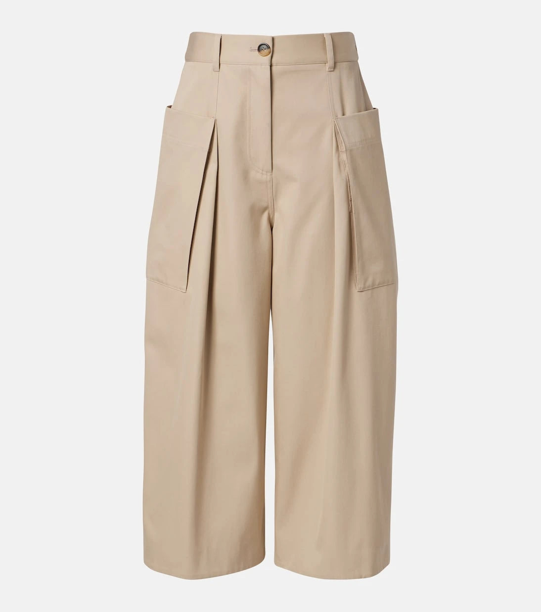 Loewe - Cotton and silk cropped pants