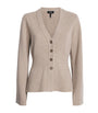 ME+EM Beige Wool-Cashmere Contour Cardigan