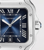 Large Steel Santos de Cartier Watch 39.8mm