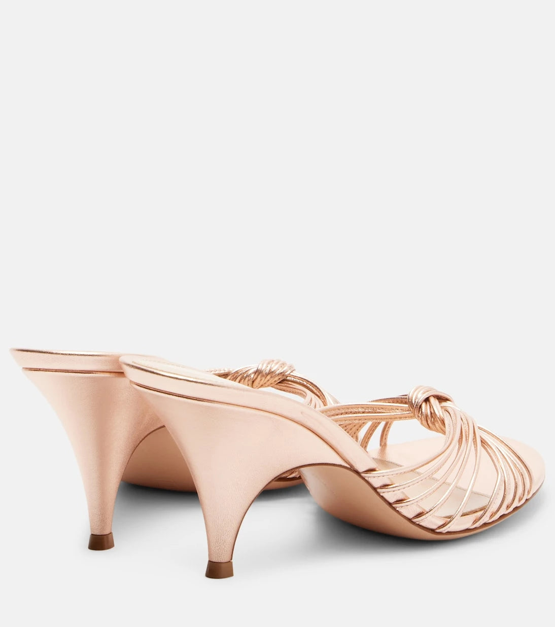 Gianvito Rossi - Sofia metallic leather mules