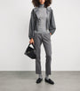 Grey Wool-Cashmere High-Rise Straight Trousers