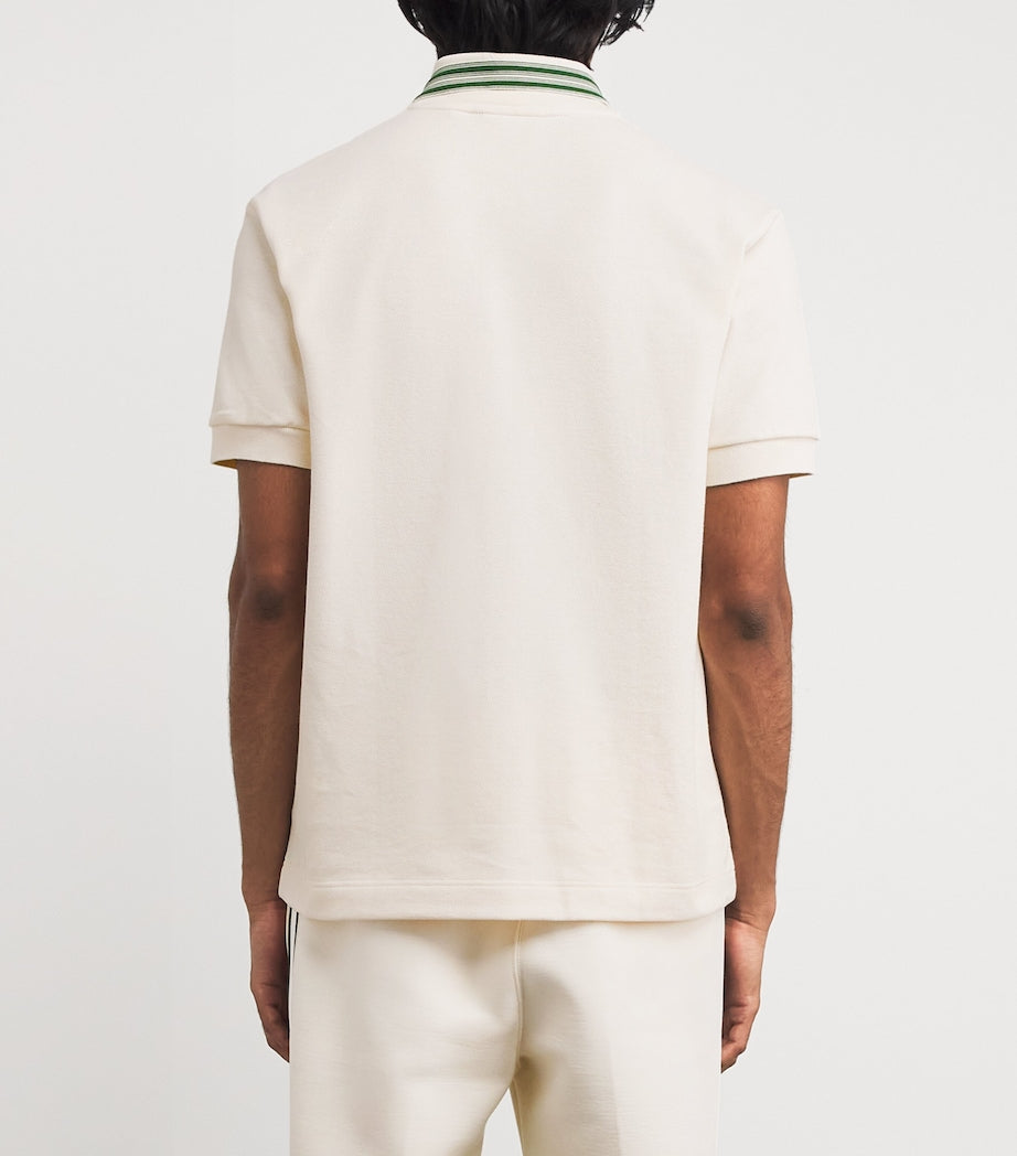 Lacoste Cotton Stripe-Collar Polo Shirt