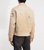 Distressed Utility Denim Jacket CAMEL