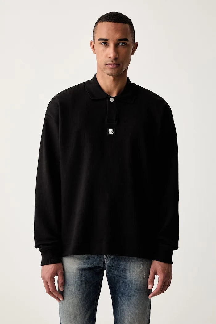 HUGO pamuklu erkek sweatshirt Dabins