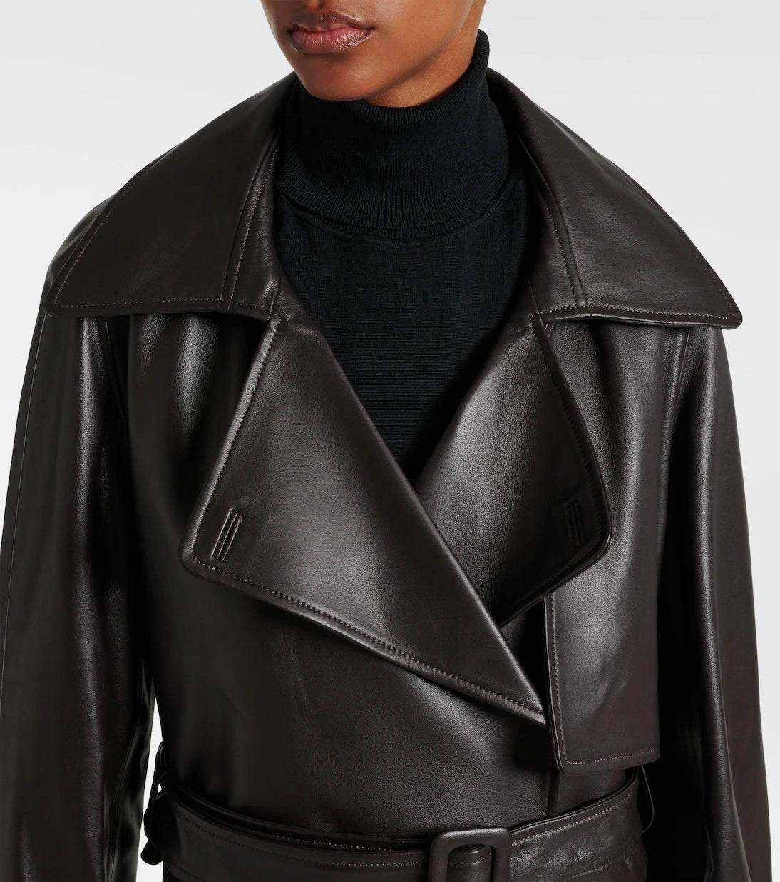 Nour Hammour - Hatti leather biker jacket