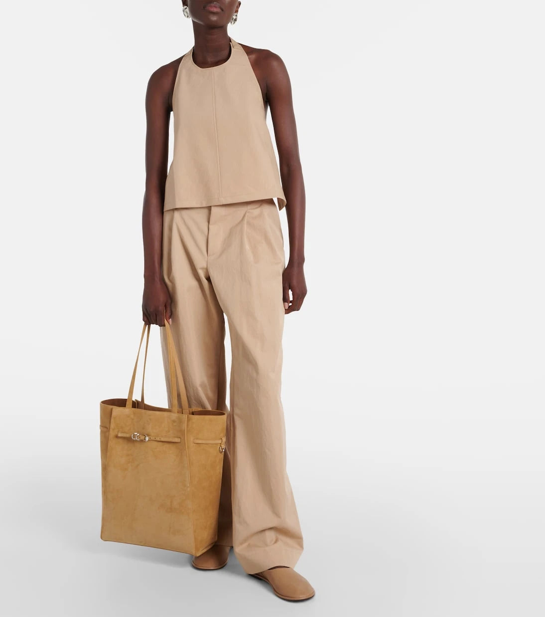 Wardrobe.NYC - Halterneck cotton-blend drill top