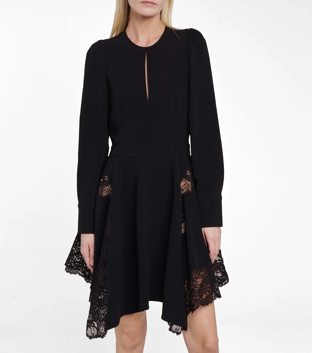 Stella McCartney - Celeste lace-trimmed cady minidress
