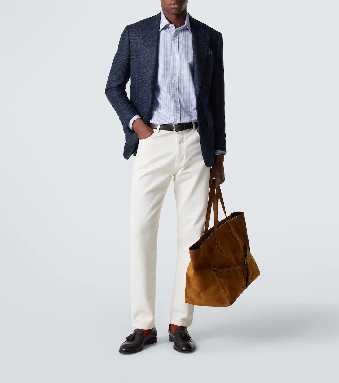 Thom Sweeney - Checked wool and silk blazer
