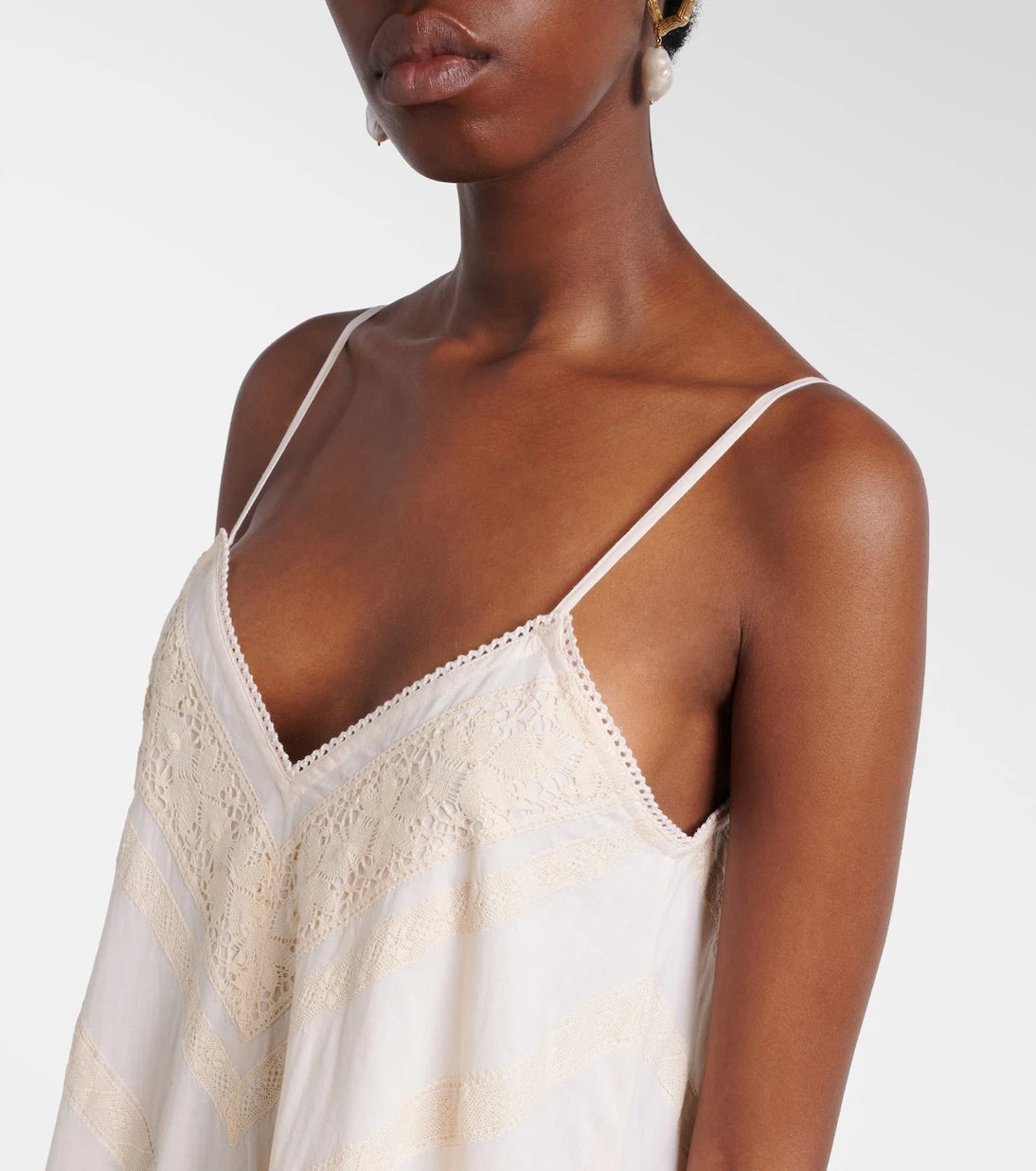 Juliet Dunn - Embroidered cotton midi dress