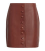 Liberowe Brown Maha Leather Mini Skirt