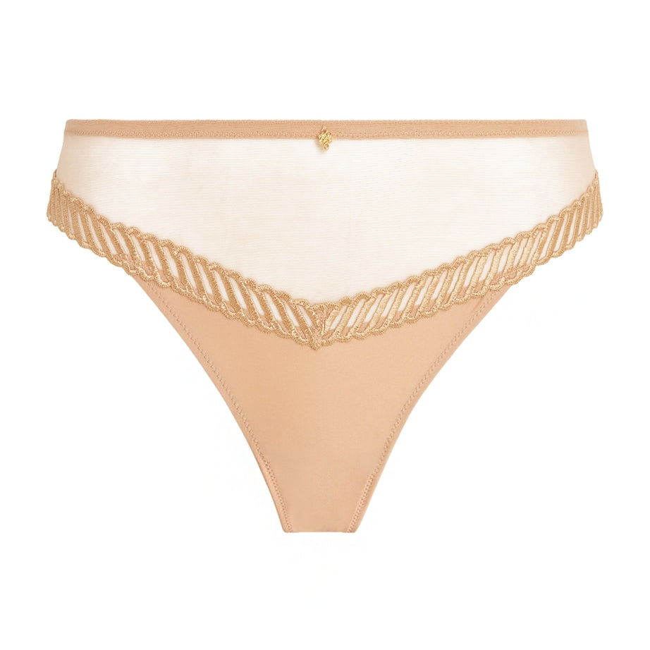 Aubade Beige Sheer Emotion Tanga