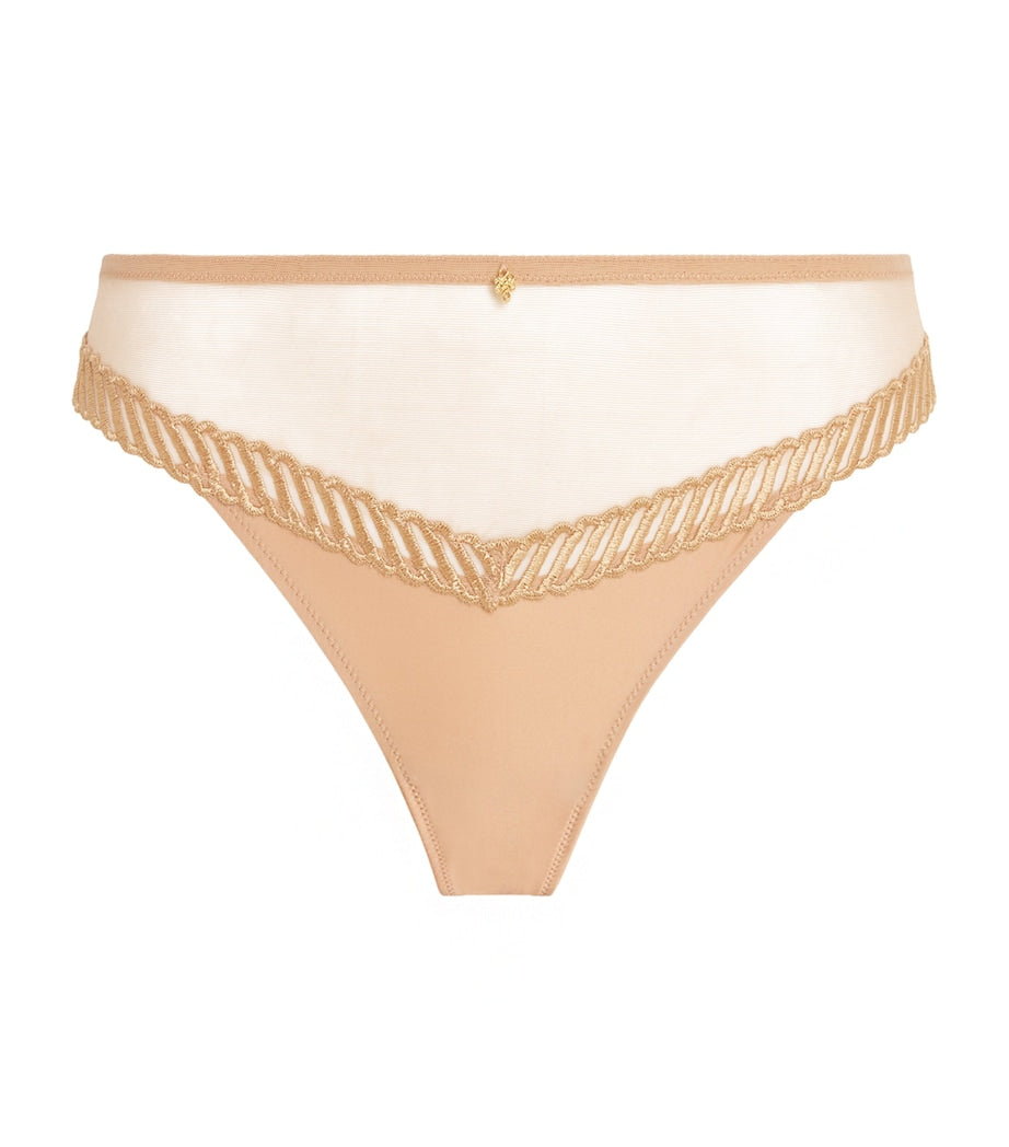 Aubade Beige Sheer Emotion Tanga