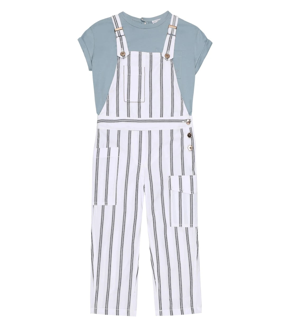 Brunello Cucinelli Kids - أفرول مخطط من القطن