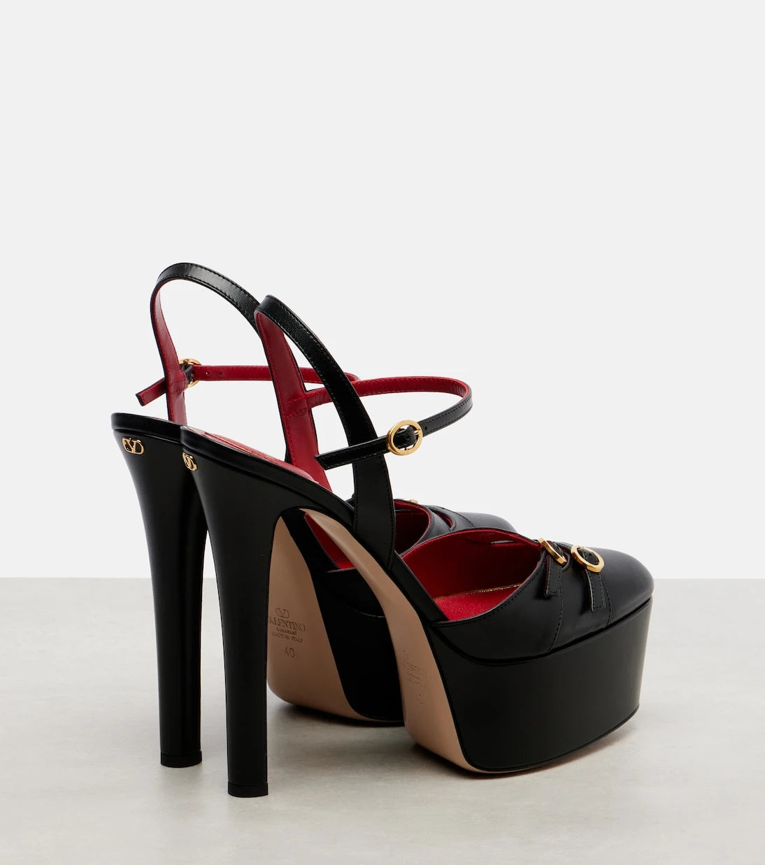 Valentino Garavani - Crasher 145 deri platform topuklu ayakkabılar