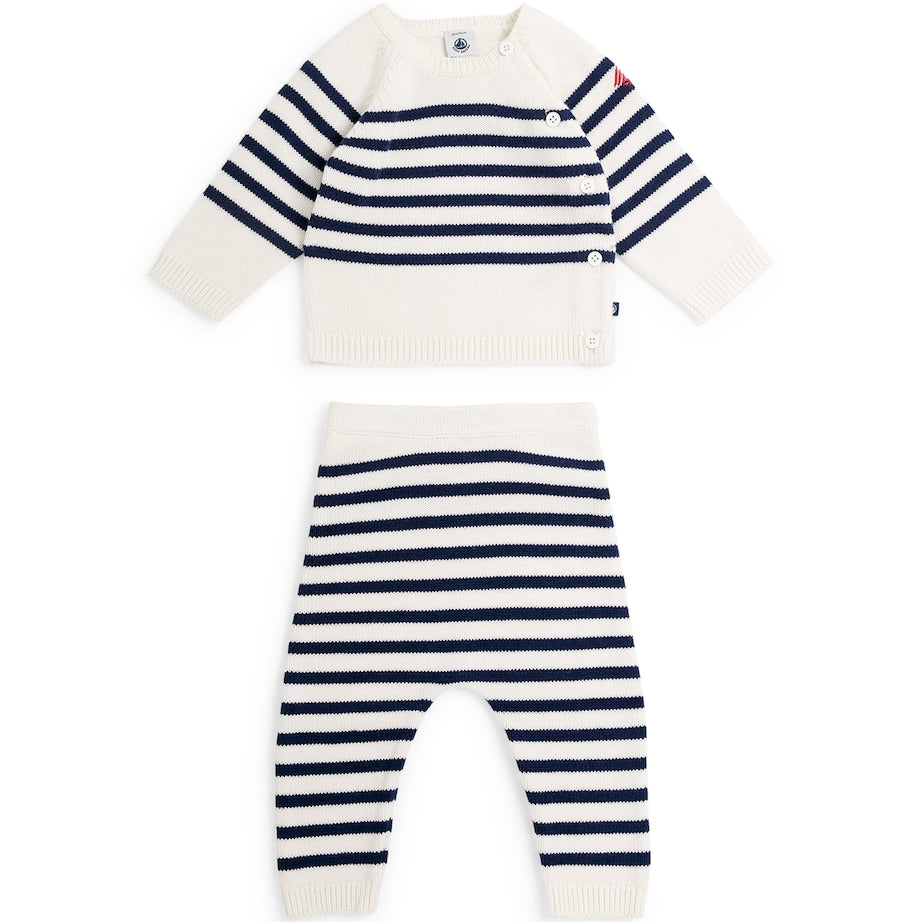 Petit Bateau Knitted Sweater and Trousers Set (Newborn - 18 Months)