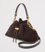 Small Suede Cinch Shoulder Bag
