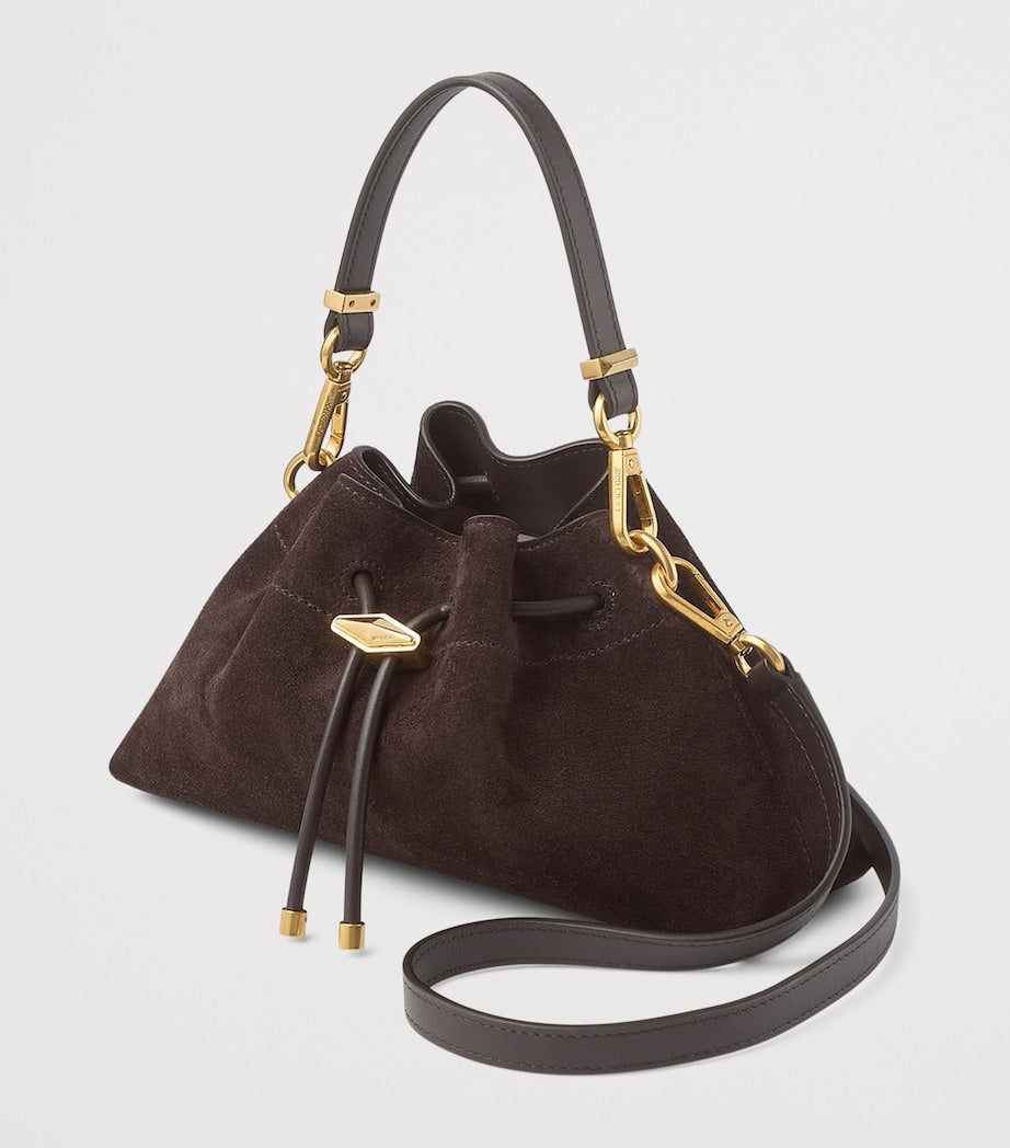 Small Suede Cinch Shoulder Bag
