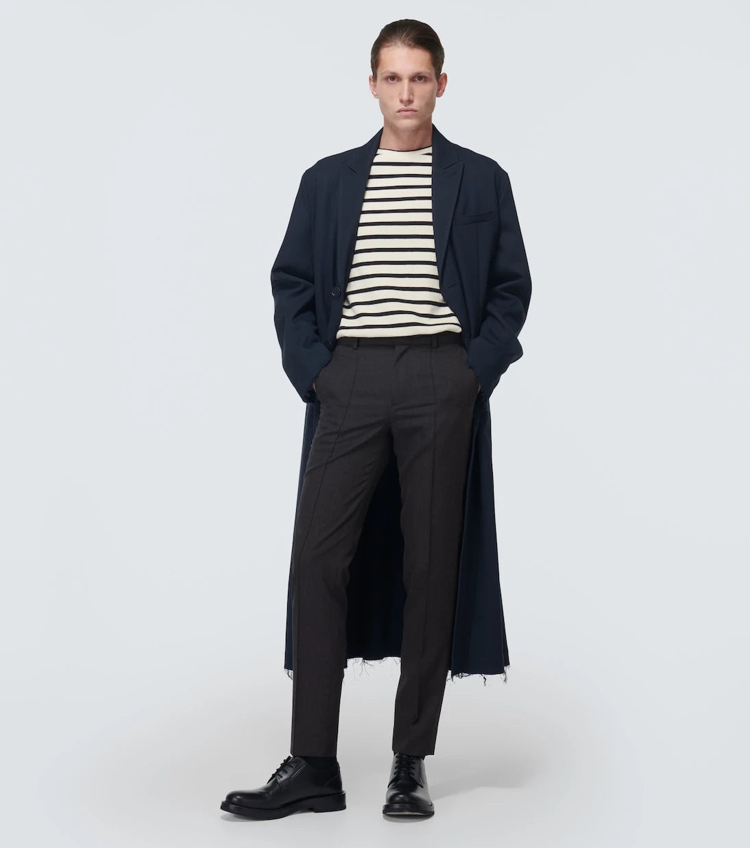 Undercover - Low-rise wool slim pants