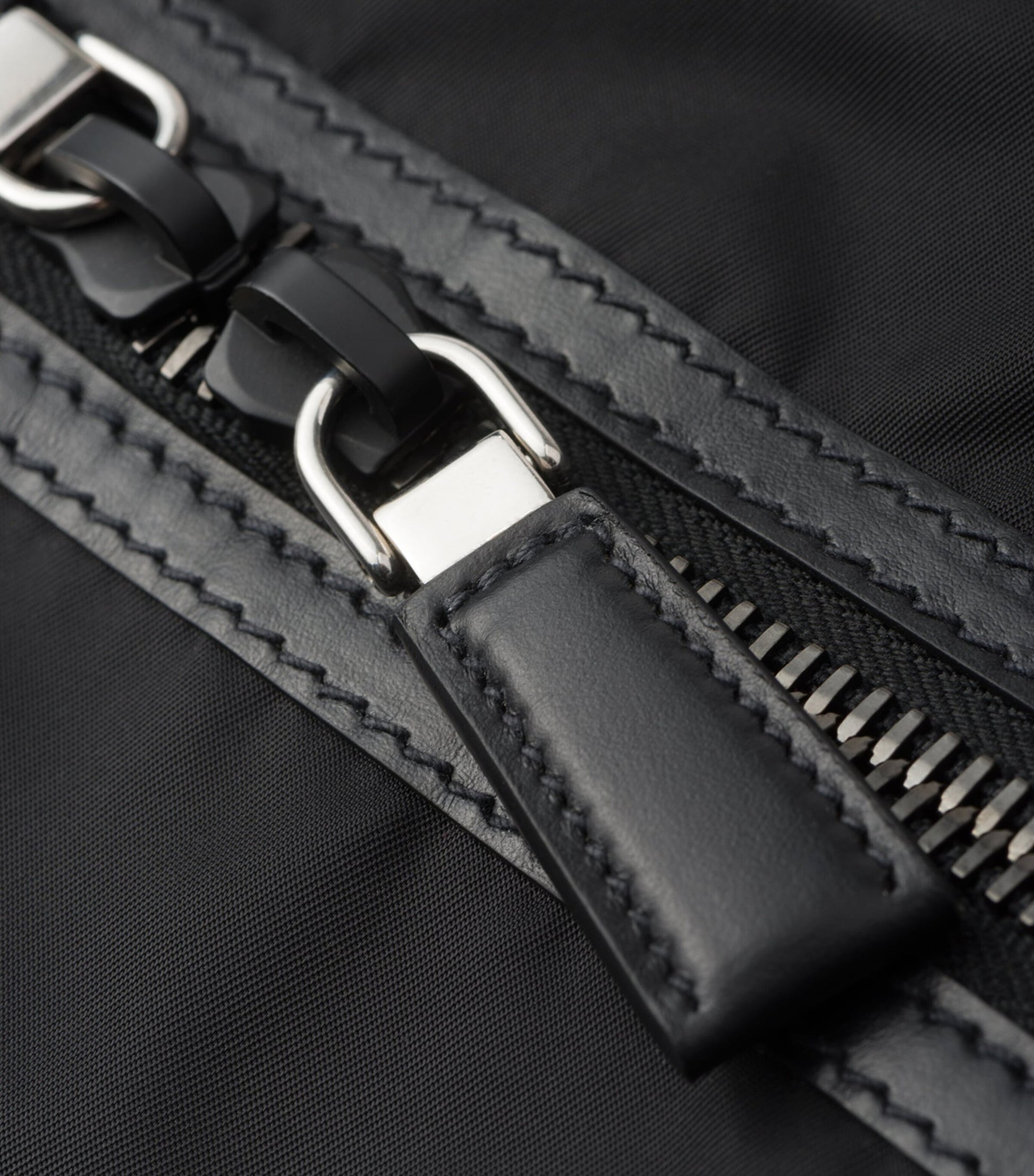 Leather and Renylon Travel Tote Bag