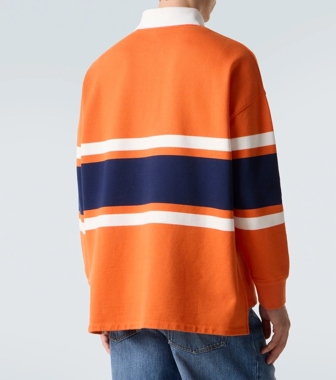 Loewe - Striped cotton fleece polo sweater