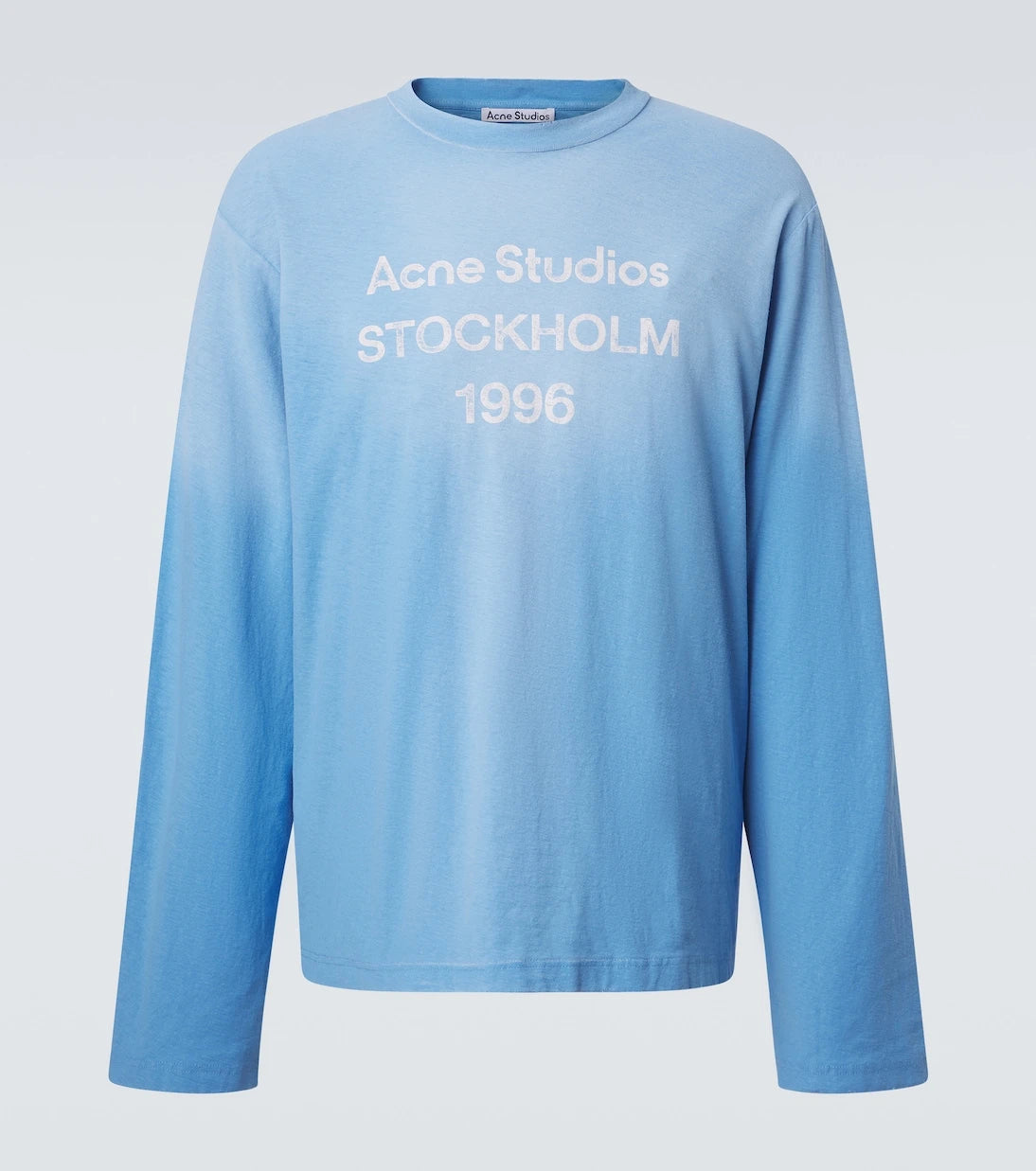 Acne Studios - تي شيرت من جيرسيه قطن ممزوج مع تأثير ممزق