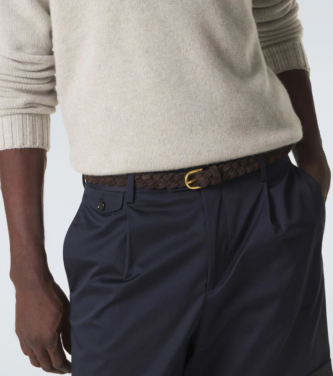Lardini - Braided suede belt