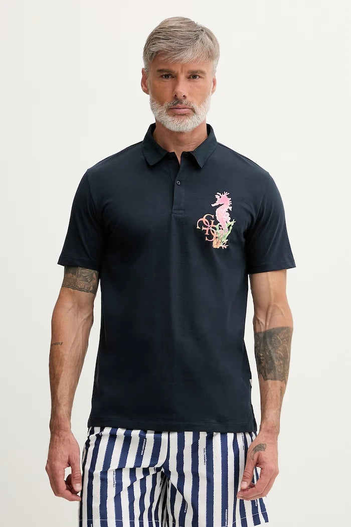 Guess pamuklu erkek polo yaka tişört